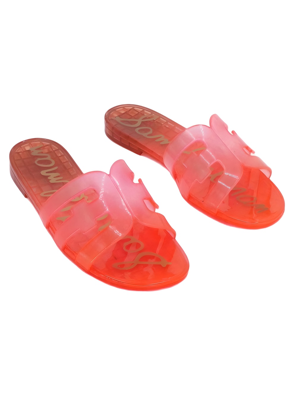 Sam Edelman Bay Jelly Coral Ombre Slide Sandals Size 6M
